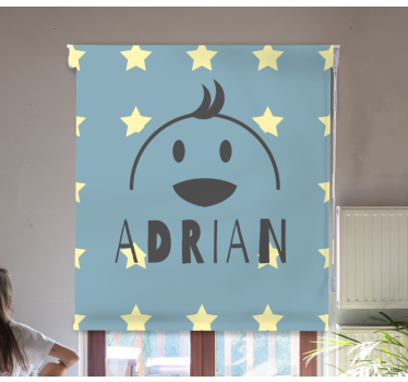 Starry chicken with name childrens blind - TenStickers