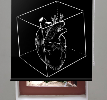 Heart Anatomy Illustration funky roller blind - TenStickers