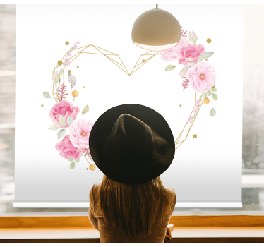 Heart arrangement flower blind - TenStickers