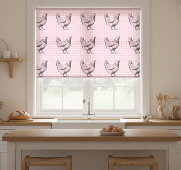 Hen patterned decor kitchen blind - TenStickers
