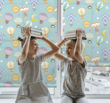 Hot air balloons and suns childrens blind - TenStickers