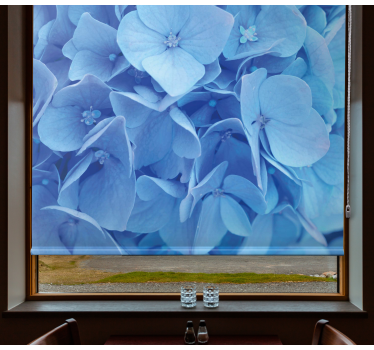 Hydrangea flower roller blind - TenStickers