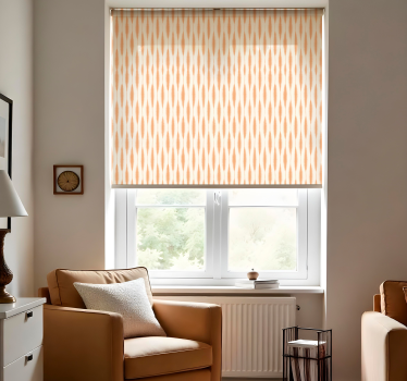 "Ikat Kasuri" orange living room blind - TenStickers