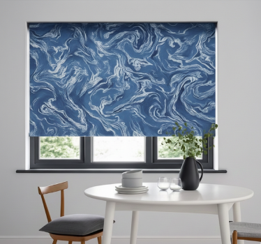 Indigo Marble Abstract teenage  roller blind - TenStickers
