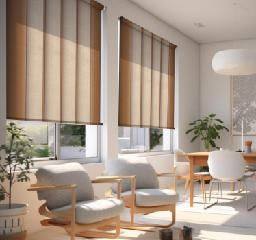 Japanese panel texture beige window roller blind - TenStickers