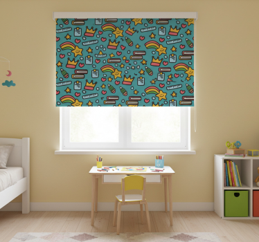 Kawaii child pattern childrens blind - TenStickers