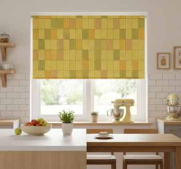 Kawaii style yellow shades kitchen blind - TenStickers