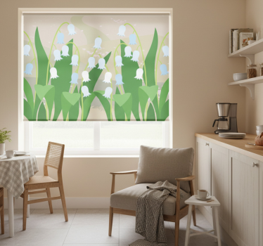 Kitchen blind beautiful snowdrop landscape spring - TenStickers