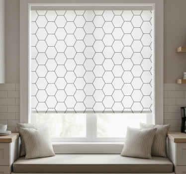 Kitchen blind black and white honeycomb - TenStickers