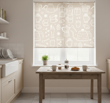 Kitchen blind café theme set - TenStickers