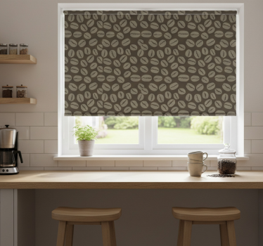 Kitchen blind coffee beans dark - TenStickers
