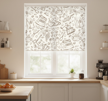 Kitchen blind coffee pattern set - TenStickers