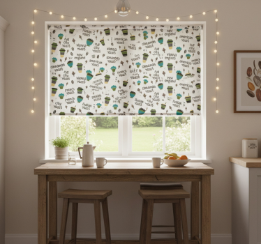 Kitchen blind coffee roast design - TenStickers
