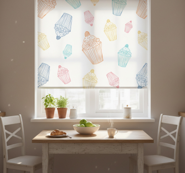 Kitchen blind cupcake designs - TenStickers
