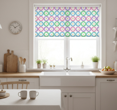 Kitchen blind daisy pattern circles - TenStickers