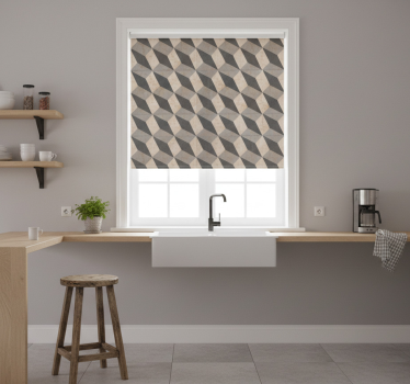 Kitchen blind dark grey modern tiles - TenStickers