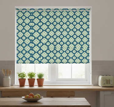 Kitchen blind green clover portuguese tile - TenStickers