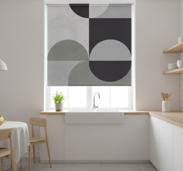 Kitchen blind in abstract grey pattern - TenStickers