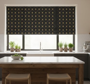 Kitchen blind in elegant dark tiles - TenStickers