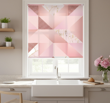 Kitchen blind in pink gold marble design - TenStickers