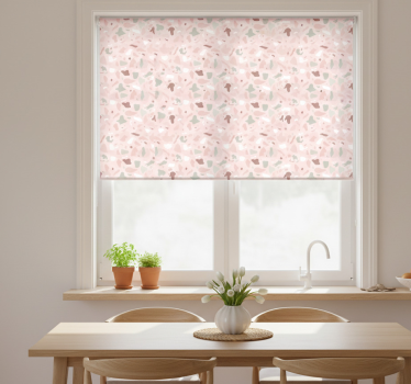 Kitchen blind in pink terrazzo pattern - TenStickers