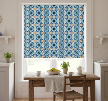Kitchen blind in sea-blue portuguese tile - TenStickers