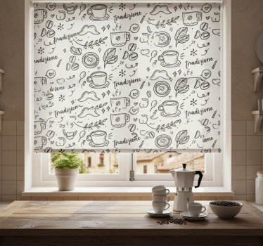 Kitchen blind italian tradition with coffee - TenStickers
