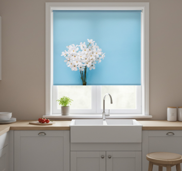 Kitchen blind jazmin blue backdrop - TenStickers