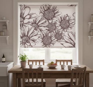 Kitchen blind old sunflowers design - TenStickers