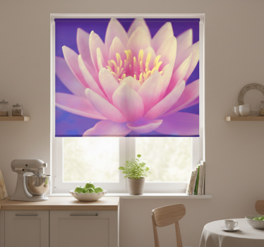 Kitchen blind pink lotus flower - TenStickers