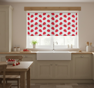 Kitchen blind red berries design - TenStickers