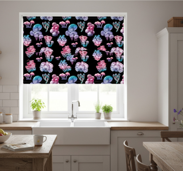 Kitchen blind set of enchanting mushrooms - TenStickers