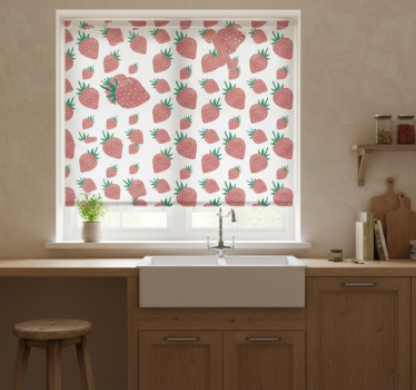 Kitchen blind strawberry design - TenStickers