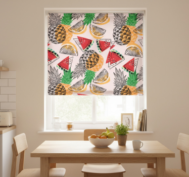 Kitchen blind summer print pineapple - TenStickers