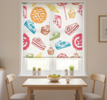 Kitchen blind sweet treats design - TenStickers