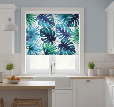 Kitchen blind tropical leaves california style - TenStickers