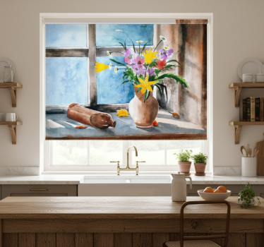 Kitchen blind vintage plant design - TenStickers