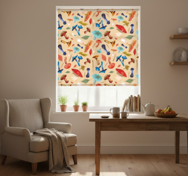 Kitchen blind wash drawing mushroom set - TenStickers