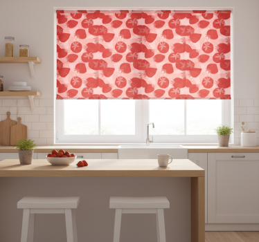 Kitchen blind with abstract seamless red strawberries - TenStickers