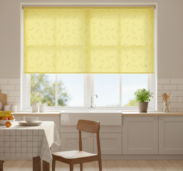 Kitchen blind with banana pattern design - TenStickers