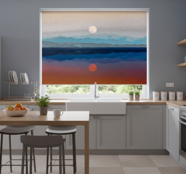 Kitchen blind with beautiful moon design - TenStickers