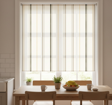 Kitchen blind with beige vertical stripes - TenStickers