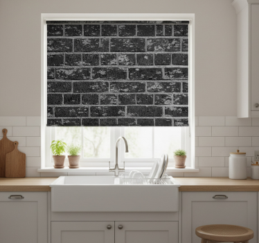 Kitchen blind with brick pattern design - TenStickers