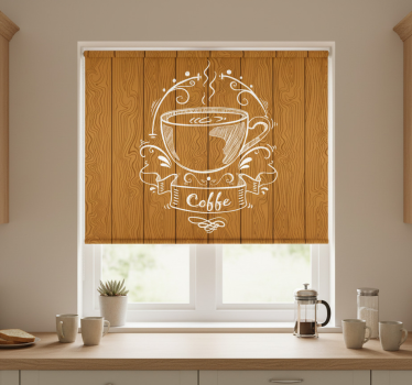 Kitchen blind with coffee wood panels - TenStickers