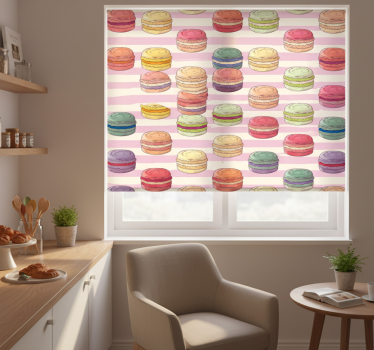 Kitchen blind with colorful macarons design - TenStickers