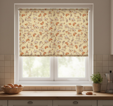 Kitchen blind with culinary designs - TenStickers