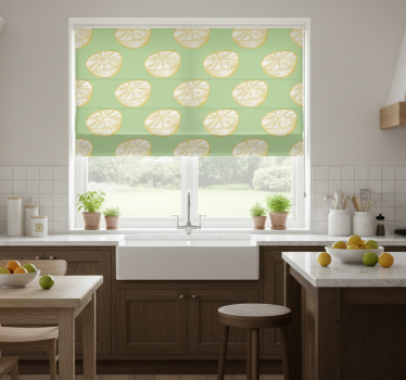 Kitchen blind with decorative citrus design - TenStickers
