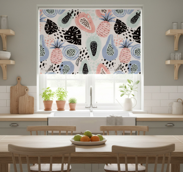 Kitchen blind with floral design - TenStickers