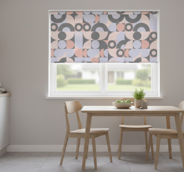 Kitchen blind with geometric circles pattern - TenStickers