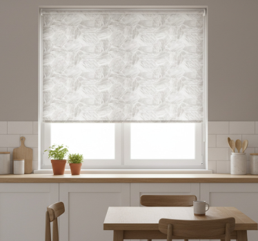 Kitchen blind with gold marble hexagonal pattern - TenStickers